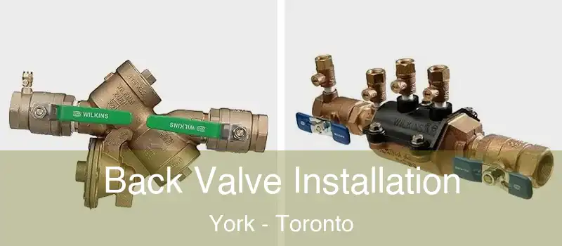  Back Valve Installation York - Toronto