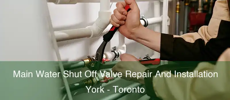  Main Water Shut Off Valve Repair And Installation York - Toronto